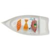 JapanBargain 2324, Sushi Boat Shape Plate Sushi Sashimi Serving Plate Plastic Tray 10 x 4.5 inch, White Bamboo view 4