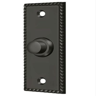Bell Button,Rectangular Rope Oil Rubbed