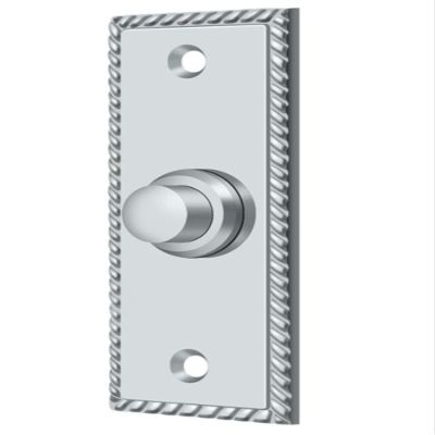 Deltana Bbsr333u26 Rectangular Rope Bell Button, Bright Chrome