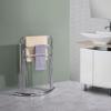 Kings Brand Furniture - Kenneth Metal 3 Tier Freestanding Bathroom Towel Rack Stand, Chrome view 2