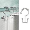 Zenna Home Shower Curtain Hooks, Chrome, Set of 12  Premium Shower Curtain and Liner Rings with Double Roller Glide and Double-Sided Design  Rust Resistant view 1