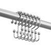 Zenna Home Shower Curtain Hooks, Chrome, Set of 12  Premium Shower Curtain and Liner Rings with Double Roller Glide and Double-Sided Design  Rust Resistant view 4