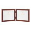 Lawrence Frames Hinged Double (Horizontal) Walnut Wood Picture Frame, Gallery Collection, 5 by 7-Inch view 1