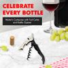 Chef Craft Select Waiters Corkscrew with Foil Cutter and Bottle Opener, 5 inches in Length, Stainless Steel/Black view 2