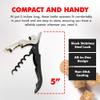 Chef Craft Select Waiters Corkscrew with Foil Cutter and Bottle Opener, 5 inches in Length, Stainless Steel/Black view 4
