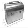 Plain Metal Dome Lunch Box - Silver view 3