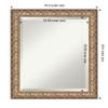 Amanti Art Gold Wall Mirror 23x19 Florentine Gold Rectangle Bathroom Mirror for Wall Decor Living Room, Small Traditional Wood Frame, Hangs Horizonally and Vertically, Bathroom Decor, Beveled Edge view 4