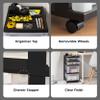 IRIS USA, Inc. 4-Drawer Rolling Storage Cart with Organizer Top, Black view 4
