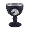 Black and Purple Celtic Goblet with White Unicorn Head view 1