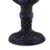 Black and Purple Celtic Goblet with White Unicorn Head view 3