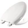 BEMIS 1250TTA Commercial Open Front Plastic Toilet Seat, Heavy Duty Industrial Seat with Lid, Elongated, White view 1