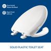 BEMIS 1250TTA Commercial Open Front Plastic Toilet Seat, Heavy Duty Industrial Seat with Lid, Elongated, White view 2