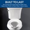 BEMIS 1250TTA Commercial Open Front Plastic Toilet Seat, Heavy Duty Industrial Seat with Lid, Elongated, White view 4