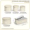 Sorbus China Storage Containers - 5 Pc Quilted Set for Moving & Transporting Dinnerware, Dishes, Round Plates, Glassware, Cups & Mugs with Felt Plate Protectors - Fine China Glass, Plate Storage Cases view 2