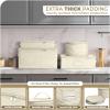 Sorbus China Storage Containers - 5 Pc Quilted Set for Moving & Transporting Dinnerware, Dishes, Round Plates, Glassware, Cups & Mugs with Felt Plate Protectors - Fine China Glass, Plate Storage Cases view 3