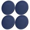 Pyrex 7402-PC 6/7-Cup Blue Replacement Lid for 7402 Sculpted Mixing Bowl & 7203 Bowl (4-Pack) - Made in the USA view 2