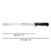 Arcos Salmon Knife/Fish Knife 11 Inch Nitrum Stainless Steel and 290 mm blade. Ergonomic Polyoxymethylene POM Handle. Series Universal. Long, sturdy blade and serrated edge. Easily cuts. Color Black view 2