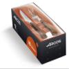 Arcos Steak Set 12 pieces 4 Inch Nitrum Stainless Steel. Ergonomic Polyoxymethylene POM Handle and 110 mm knife Blade. Pocket Knife Pack with Pearl Edge for Cutting Meat. Series Mesa. Color Brown view 1