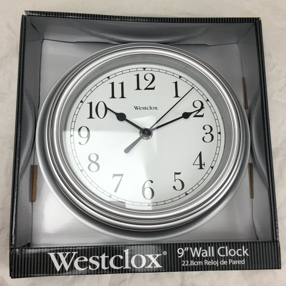 Westclox 9" Decorative Wall Clock (Gray),