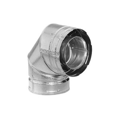 Simpson Dura-Vent 46DVA-E90 Duravent Direct Vent Galvanized 90 Degree Elbow, 4 x 6-5/8