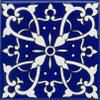 Casablanca Market MT002 Mediterranean Ceramic Azur Decorative Tile, Blue/White view 1