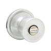 Kwikset Abbey Bed/Bath Knob in Satin Chrome view 1