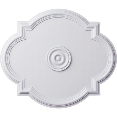 Ekena Millwork CM24WA Waltz Ceiling Medallion, 24"W x 20 1/2"H x 1 1/8"P (Fits Canopies up to 5 1/4"), Factory Primed
