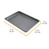 Chicago Metallic Commercial II Non-Stick Small Cookie/Baking Sheet. Perfect for making jelly rolls, cookies, pastries, one-pan meals, and more,12.25 by 8.75, Gray view 2