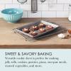 Chicago Metallic Commercial II Non-Stick Small Cookie/Baking Sheet. Perfect for making jelly rolls, cookies, pastries, one-pan meals, and more,12.25 by 8.75, Gray view 4