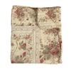 Greenland Home Fashions Antique Rose - Classic Traditional Floral - 100% Cotton Quilted Throw Blanket, 50 x 60 inches, Ecru view 1