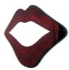 OMA Lips Mirror Wall Art Hanging Decor Kissing Red Lips Mosaic Glass Wall Sculpture - Large Size view 2