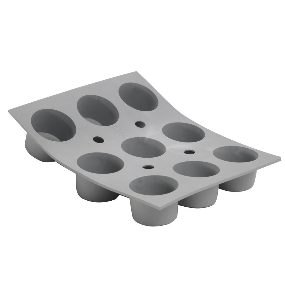 de Buyer ELASTOMOULE Mini-Muffin Silicone Mold - Creates 9 Muffins - Easy to Use & Clean - Dishwasher Safe