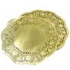 lobake 100 Pieces 8.5 inches Gold Colored Round Paper lace doilies Place mats Cake Baking Wedding doilies view 1