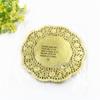 lobake 100 Pieces 8.5 inches Gold Colored Round Paper lace doilies Place mats Cake Baking Wedding doilies view 2