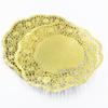 lobake 100 Pieces 8.5 inches Gold Colored Round Paper lace doilies Place mats Cake Baking Wedding doilies view 4