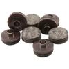 softtouch 7/8" Round Nail On Heavy Duty Felt Furniture Pads for Wood Furniture, Protect Hard Floor Surfaces from Scratches, Brown (8 Pack) view 1