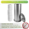 LDR Industries 164 6456BN Ashton Free Standing Regular Size Roll Toilet Paper Holder Canister, Brushed Nickel view 2