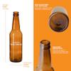FastRack Amber Beer Bottles 12oz (Pack of 24) | Longneck Glass Beer Bottles w/Crown Finish for Home Brewing Mead, Cider & Kombucha | Durable Brewing Bottle & Bottling Kit view 3