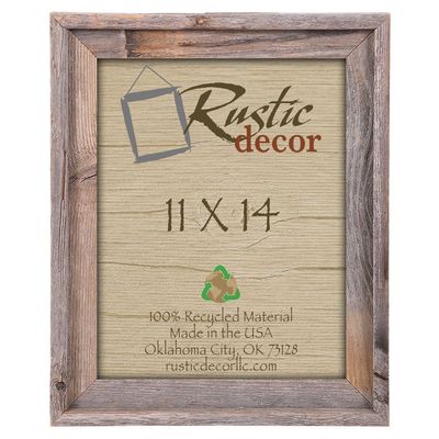 11x14-2" Wide Signature Reclaimed Rustic Barnwood Wall Frame