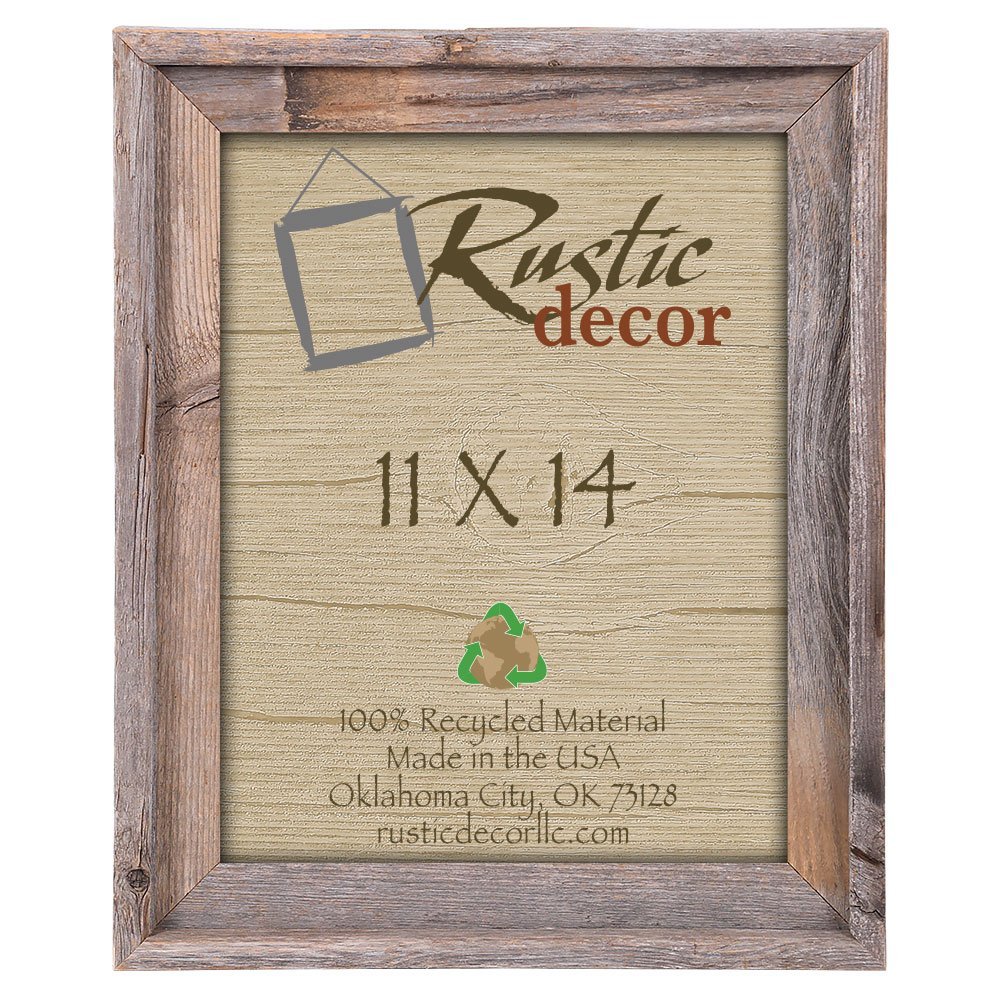 11x14-2" Wide Signature Reclaimed Rustic Barnwood Wall Frame