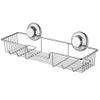 iPEGTOP L-4 Strong Suction Cup Shower Caddy Bath Shelf Storage, Combo Organizer Basket for Shampoo, Soap, Conditioner, Razor Bathroom Accessories - Rustproof Stainless Steel, Chrome view 1