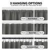 Deconovo Blackout Curtain Panels Window Draperies Rod Pocket/Back Tab Curtains Thermal Insulated Blackout Curtains for Bedroom 52Wx84L Inch Light Grey 2 Panels view 2