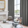 Deconovo Blackout Curtain Panels Window Draperies Rod Pocket/Back Tab Curtains Thermal Insulated Blackout Curtains for Bedroom 52Wx84L Inch Light Grey 2 Panels view 4
