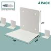 STORAGE MANIAC Floating Book Shelves for Wall Mounted Invisible Floating Bookshelves Heavy-Duty Steel Hidden Bookshelf Hanging Bookshelves for Bedroom Living Room Office, White 4-Pack Large view 3