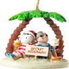 Cape Shore Santa and Mrs. Claus Island Secret Hideaway Palm Ornament view 1