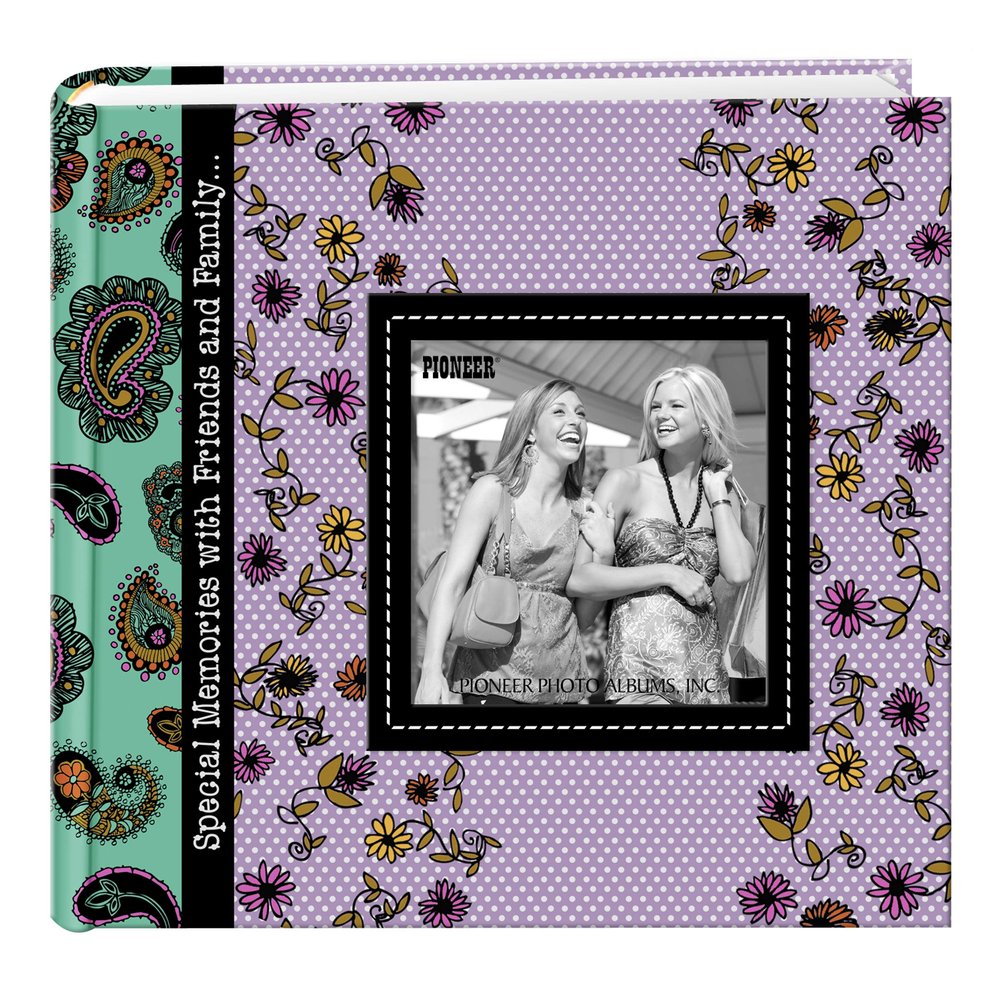 Pioneer Designer Raised Frame Cover Photo Album, Paisley