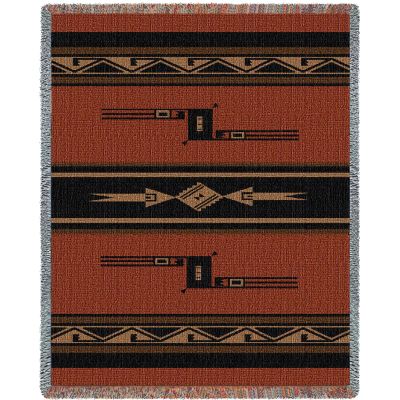 Pure Country Weavers Mesquite Earth Blanket - Southwest Native American Inspired - Gift Tapestry Throw Woven from Cotton - Made in The USA (72x54)