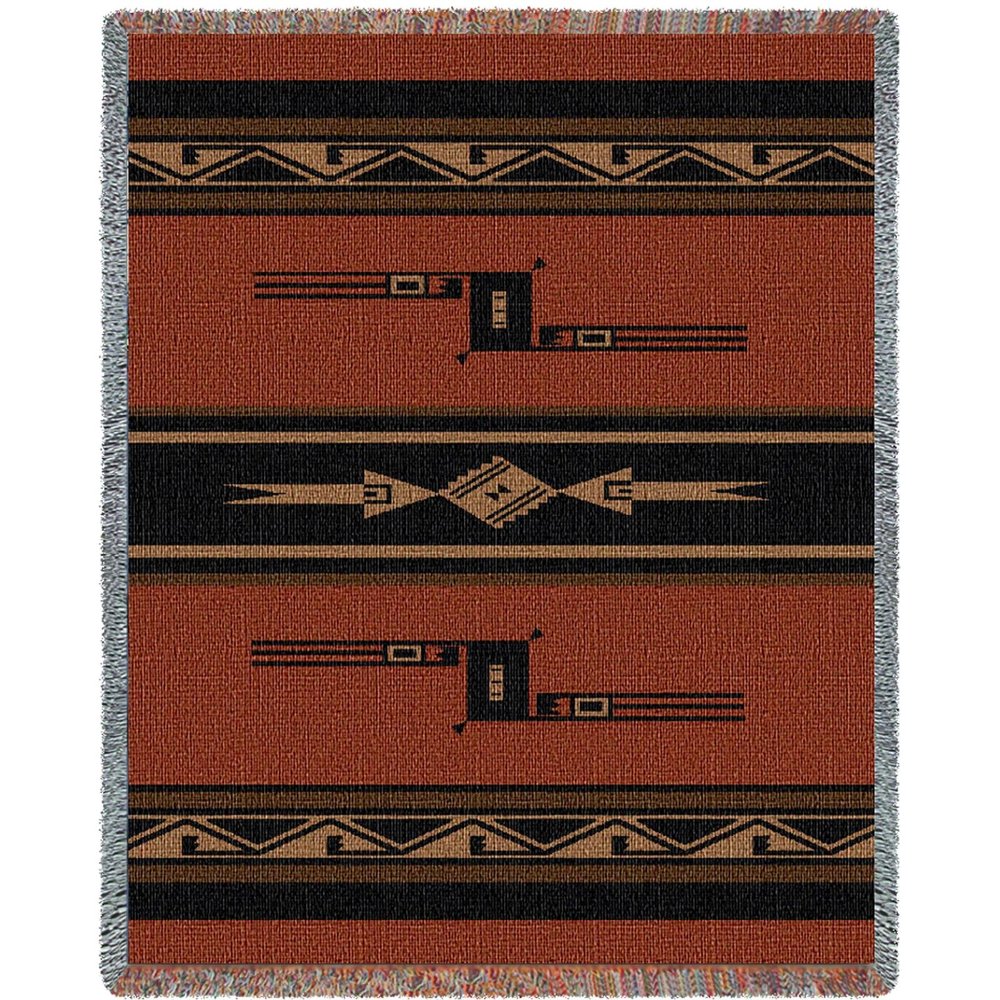 Pure Country Weavers Mesquite Earth Blanket - Southwest Native American Inspired - Gift Tapestry Throw Woven from Cotton - Made in The USA (72x54)
