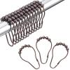 Amazer Shower Curtain Hooks, Decorative Bronze Shower Curtain Hooks,Stainless Steel Rust-Resistant Shower Hooks for Curtains-Set of 12 view 1