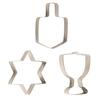 Rite Lite Set of 3 Chanukah Cookie Cutters Sheets - Dreidel, Menorah, Star of David Design, Jewish New Year Holiday Party Favors Hanukkah Hostess Gifts, Goodie Bag Rewards, Cooking Kitchen Accessories view 4
